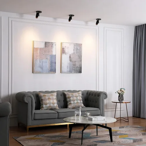Vista 3 de ZIV - Moderna lámpara LED giratoria de 360° con tapas de lente intercambiables de color para interiores, para armarios, vestíbulos, dormitorios, UL