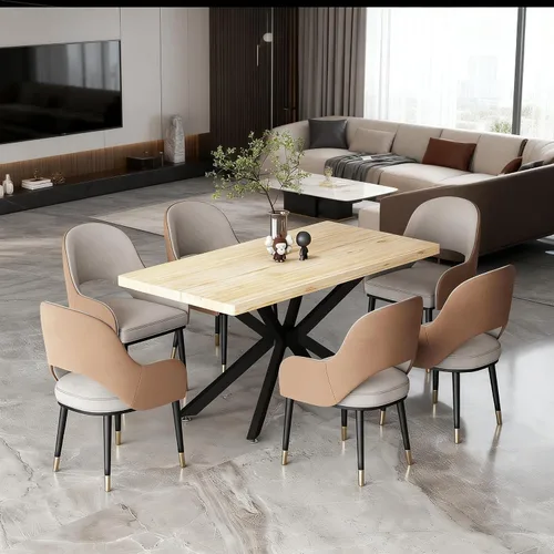 Vista 6 de Patas de escritorio de metal resistente de 29 pulgadas, base de mesa industrial de hierro forjado para vidrio, mármol, madera, marco de escritorio