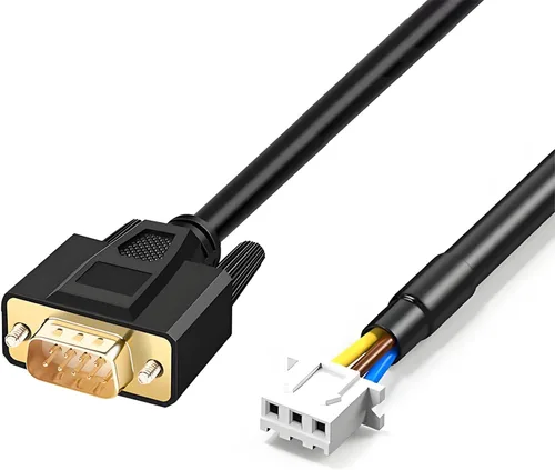Vista 7 de Cable serie DB9 RS232 hembra de 5 pies a 3 terminales de cableado (2 3 5 pines), cable de extensión 24AWG 9Pin XH2.54 para comunicación de datos