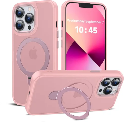Vista 14 de LeYi Funda para iPhone 11 para MagSafe con soporte magnético, color negro