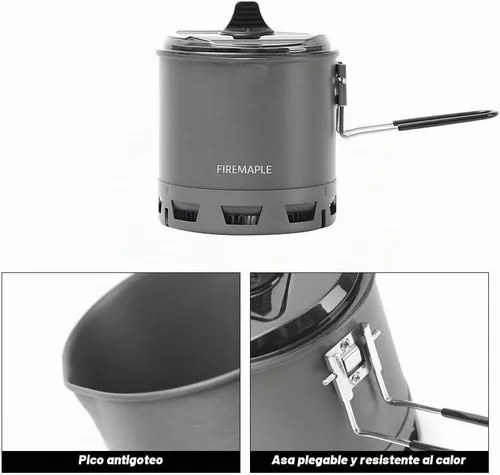 Vista 5 de Fire-Maple Petrel G2 Pot & Greenpeak 1 Estufa de gas Camping Cocina Set