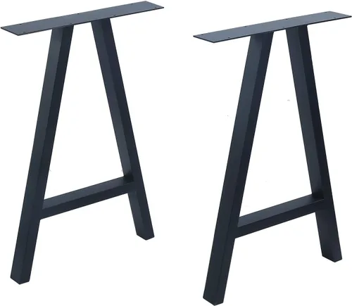 Vista 25 de MBQQ Patas para muebles de 15.7" de altura 17.7" de ancho, tubo cuadrado rústico decorativo, patas de mesa de metal resistente, patas de escritorio