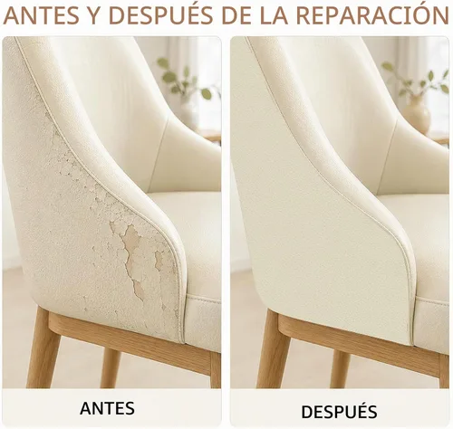Vista 5 de CHEIGHY Parche de reparación de cuero, parches de vinilo autoadhesivos para Beige