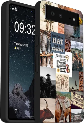 Vista 10 de Funda protectora de TPU compatible con Google Pixel 6, diseño botánico hippie groovy vintage abstracto a prueba de golpes con diseño único