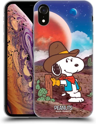 Vista 79 de Head Case Designs Funda de gel con licencia oficial de Peanuts Nebula Cactus Needles Snoopy Space Cowboy [protección de grado militar] compatible