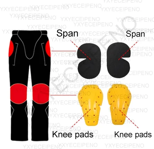 Vista 6 de Pantalones de motocicleta para mujer, leggings con relleno extraíble, detalles de bolsillo grande para aventura (color negro, talla: XXS)