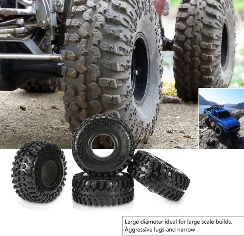 Vista 4 de Goolsky 4 neumáticos Austar 2.2 "4.921 in 1 10 escala para 1:10 RC4WD D90 Axial SCX10 RC Rock Crawler