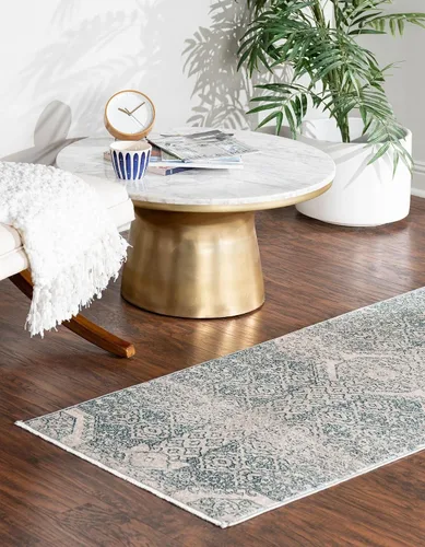 Vista 4 de Unique Loom Newport Collection - Alfombra Chepstow (Runner 2' 0" x 3' 11", gris/marfil)