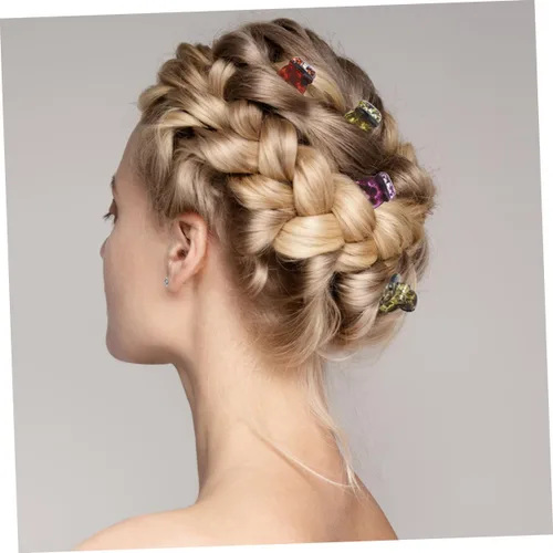 Vista 9 de 72 piezas de mini agarre de plástico para cola de caballo accesorios para el cabello de boda para mujeres, pinzas para el pelo de boda, pinza