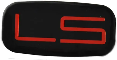 Vista 3 de 2 piezas LS Emblems 3D - Adhesivo de coche a cuadros para Chevrolet Silverado Tahoe Suburban 15036135 (rojo/negro)