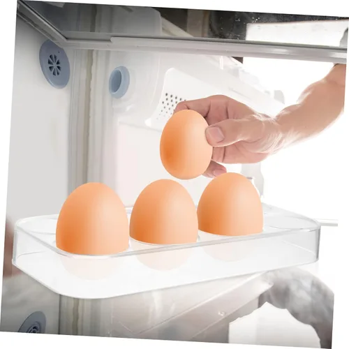 Vista 4 de Zerodeko 8 estantes de almacenamiento de huevos, bandejas de almacenamiento de huevos, puerta lateral del refrigerador, organizador de huevos