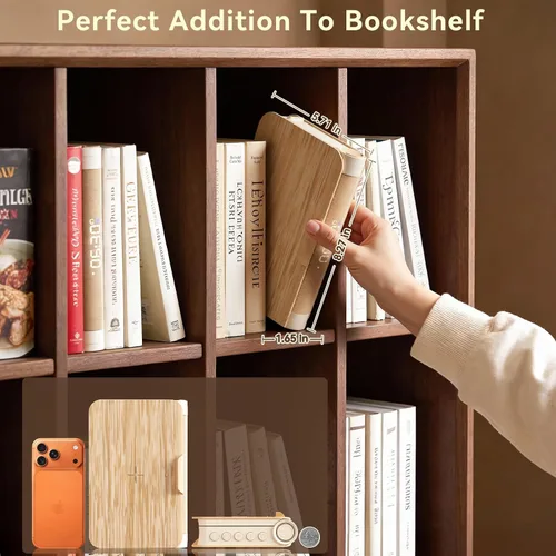 Vista 7 de Vivilumens Relojes Despertadores de Libro Cargador Inalámbrico Altavoz Bluetooth Lámpara de Amanecer Fuerte para Personas con Sueño Pesado Adultos