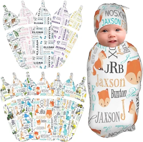 Vista 15 de Manta personalizada para bebé y niño con nombre, mantas de bebé personalizadas para niñas y niños con nombre, artículos personalizados para bebés