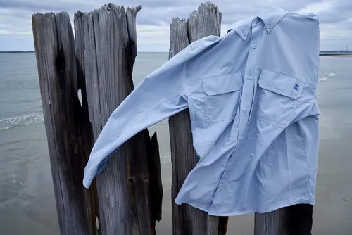 Vista 7 de HUK Camisa de pesca A1a de manga larga con botones para hombre +30 UPF