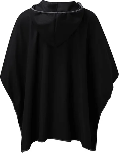 Vista 4 de Kingspinner Steampunk - Poncho gótico con capucha para hombre, ropa cómoda para el hogar, abrigo de casa para hombre, poncho de lana de alpaca