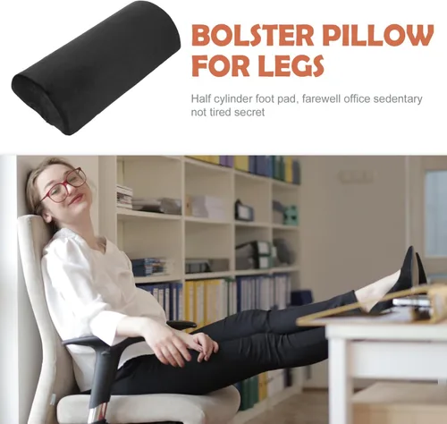 Vista 2 de Almohada de rodilla para piernas, almohada de apoyo lumbar para dormir, almohada de espuma viscoelástica para media luna para piernas, rodillas