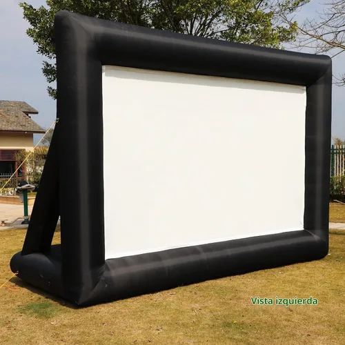 Vista 7 de Pantalla de proyector de película inflable de 16 pies, pantalla de proyector para interiores y exteriores con bolsa de transporte para proyección