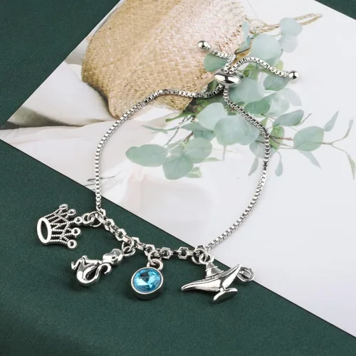 Vista 4 de KEYCHIN Llavero de película Jasmin Princess You Are Braver Stronger Smarter Than You Think Jewelry Regalos para fanáticos de Jasmin y Alad