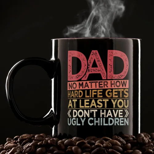 Vista 2 de Fatbaby Taza de café divertida para papá, cumpleaños humorístico, Día del Padre, Acción de Gracias, Navidad, regalos para papá, no tienes niños