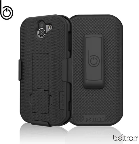 Vista 2 de BELTRON Funda con clip para cinturón para Kyocera DuraForce Pro 2, combo de funda delgada resistente con soporte integrado para Kyocera E6900 E6910