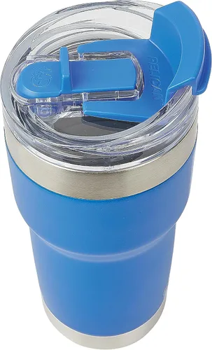Vista 7 de Pelican Hydration Pelican Traveler™ - Vaso aislado al vacío de 22 onzas, de acero inoxidable, doble pared, con tapa doble, taza de café aislada