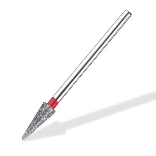 Vista 2 de Broca de diamante cónico de 3/32 pulgadas para cutícula, lima de arte de uñas para máquina de taladro eléctrico, herramienta de manicura y pedicura