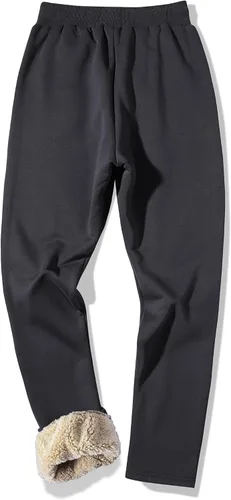 Vista 33 de MACHLAB Pantalones deportivos térmicos de forro polar para hombre, pantalones de chándal gruesos y cálidos para invierno