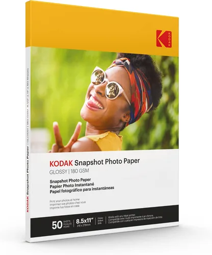 Vista 11 de KODAK Papel fotográfico brillante 4 x 6 SNAPSHOT 25 unidades, 48lb-180 g/m 0.1-0.3 fl oz (41303). Este producto no es compatible con la impresora