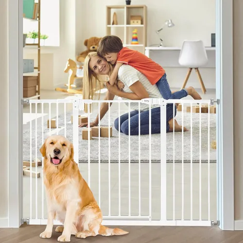 Vista 15 de keny - Puerta de seguridad para perros de 29 a 42.5 pulgadas para escaleras, cierre automático Puerta para mascotas fácil de montar a presión