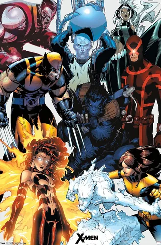 Vista 11 de Trends International Marvel Comics - The X-Men - Collage Wall Poster, 14.725" x 22.375", Barnwood Framed Version Versión enmarcada Barnwood