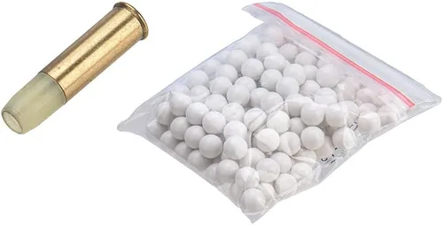 Vista 7 de Goldenball - Revólver WellFire de 12.2" CO2 Swing Out Airsoft (Color: Negro)