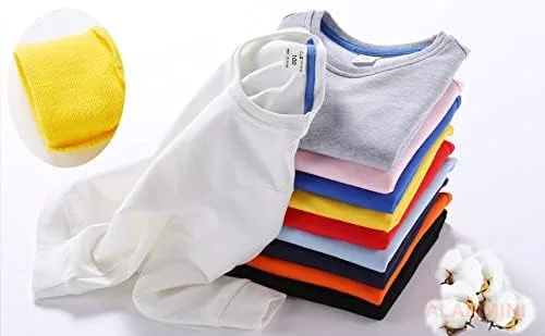 Vista 6 de ALALIMINI Sudaderas para niños y niñas, cuello redondo, de algodón, de manga larga