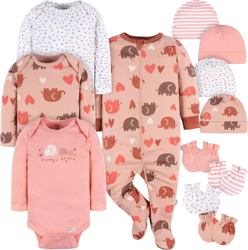 Vista 15 de Gerber Juego de regalo de canastilla de 12 piezas para bebés y niñas