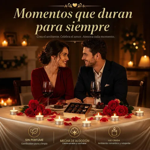 Vista 6 de Tealight Candles - Velas de té sin perfume, mini velas votivas con mecha de algodón para decorar el hogar, piscina, shabat, boda, emergencias Blanco