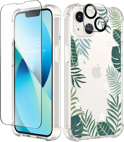 Vista 18 de GVIEWIN - Funda para iPhone 11 con protector de pantalla + protector de lente de cámara, cubierta protectora transparente suave de poliuretano