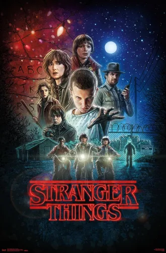 Vista 19 de Trends International Netflix Stranger Things - Póster de pared de una hoja, 14.725 x 22.375 pulgadas, versión enmarcada de madera de granero