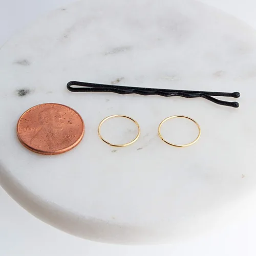 Vista 78 de Aretes de aro dorados y plateados para cartílago, nariz, tabique, oreja, hélix, tragus, joyería para mujer, hipoalergénicos, pequeños aros