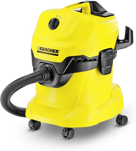 Vista 3 de Karcher WD4 aspiradora para agua y polvo, multiuso, con motor de 1800 V, diseño que ahorra espacio.
