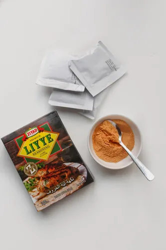 Vista 5 de Ziyad Liyye premium, polvo sazonado de cordero, mejora la carne, pollo, arroz, pilafs, verduras asadas y sopas. 5 paquetes, 0.35 oz por paquete