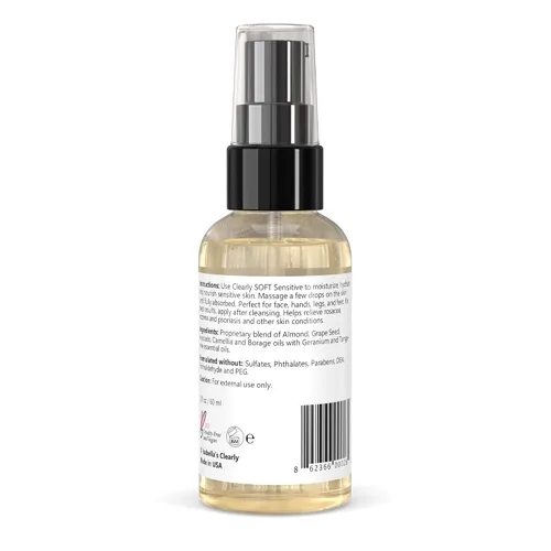 Vista 7 de Clearly SOFT - Aceite suave para rostro y cuerpo para pieles sensibles, hidrata, suaviza la piel seca, ingredientes naturales y orgánicos para una