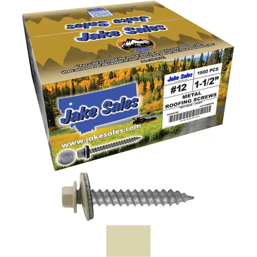 Vista 78 de 12 tornillos para techos de metal gris ABC de 1-1/2 pulgadas, cabezal de arandela hexagonal, arranque automático/roscado, arandela EPDM. 1 bolsa