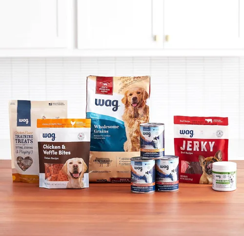 Vista 6 de Marca Amazon – Suplemento probiótico Wag masticables diarios para perros, apoya la digestión y la salud intestinal, sabor natural de pato, 90
