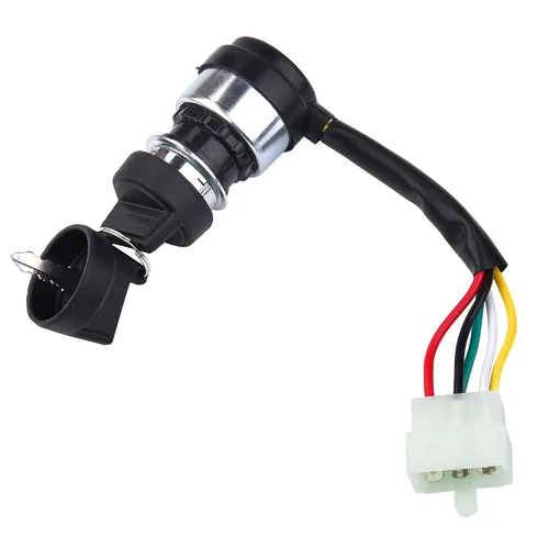 Vista 4 de Interruptor de llave de encendido de 5 cables con cubiertas a prueba de polvo/impermeables para 50cc 70cc 90cc 110cc 125cc 150cc 200cc 250cc Go Kart