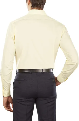Vista 2 de Van Heusen - Camisa de vestir de tela de popelina para hombre, unicolor, corte ajustado