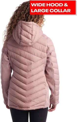 Vista 6 de Reebok Chaqueta para mujer Parka acolchada ligera con paneles elásticos flexibles Chaqueta casual para mujer (S-XL)