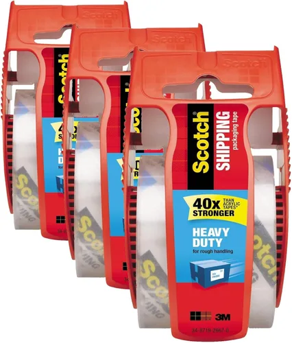 Vista 10 de 3850 Heavy-Duty cinta de embalar en Sure Start Disp. 1.88" X 22.2yds, transparente