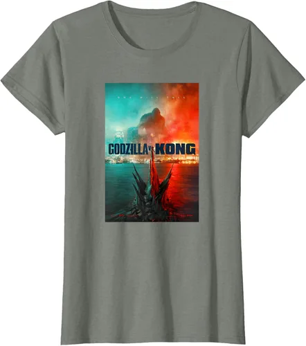 Vista 8 de Godzilla vs Kong - Camiseta oficial con póster, Negro