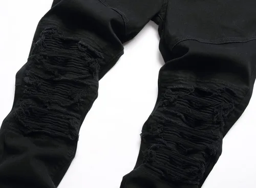 Vista 3 de AITITIA Jeans de motociclista de ajuste regular para hombre