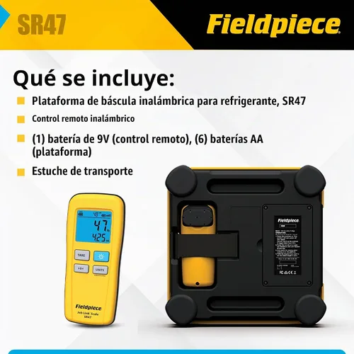 Vista 5 de Fieldpiece Báscula inalámbrica SR47 con control remoto