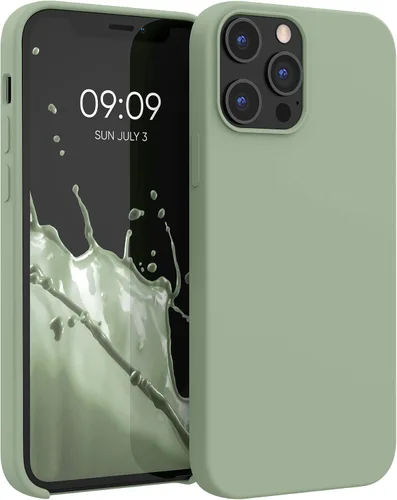 Vista 14 de kwmobile Funda compatible con Apple iPhone 12 Pro Max, funda de silicona TPU con acabado suave, color morado orquídea